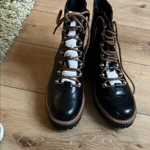 Black Leather Women's Boots
